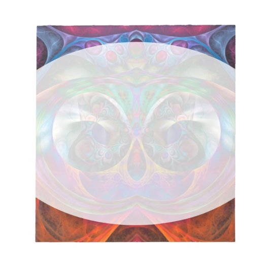 抽象芸術(骨)突起Owl I ノートパッド (正面)