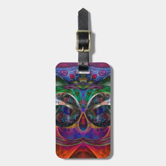 抽象芸術(骨)突起Owl I ラゲッジタグ (正面縦)