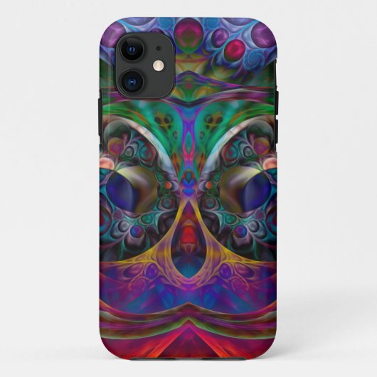 抽象芸術(骨)突起Owl I Case-Mate iPhoneケース (裏面)