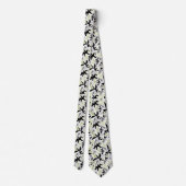 抽象芸術、黒と緑、青春モダン、 ネクタイ (裏面)