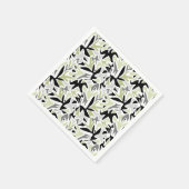 抽象芸術，黒と緑，青春，モダンクリエイティブ スタンダードカクテルナプキン (角)