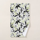 抽象芸術,黒と緑,青春,モダンクリエイティブ バスタオルセット (ハンドタオル)