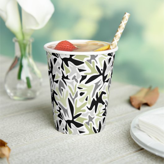 抽象芸術，黒と緑，青春，モダンクリエイティブ 紙コップ (インサイチュ)