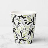 抽象芸術，黒と緑，青春，モダンクリエイティブ 紙コップ (正面)