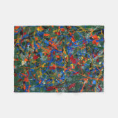 抽象芸術#17 フリースブランケット (正面(横))