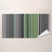 抽象芸術#1：オリーブグリーンとグレー バスタオル (バスタオル)