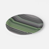 抽象芸術#1：オリーブグリーンとグレー ペーパープレート (アングル)