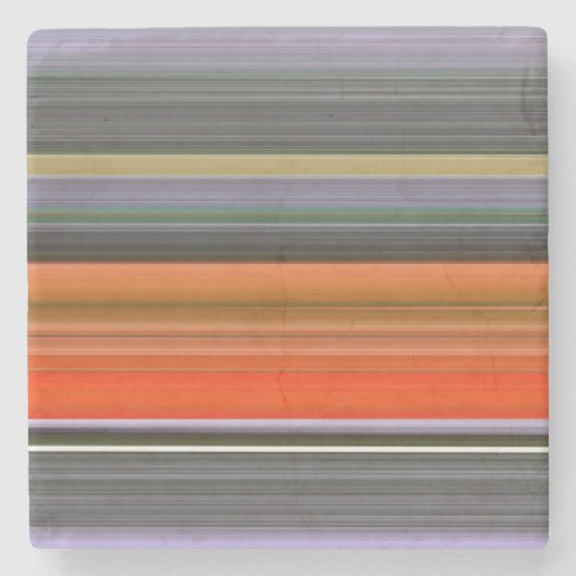 抽象芸術#1：オレンジとグレー ストーンコースター (正面)