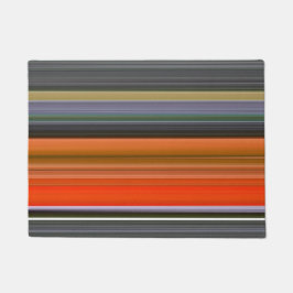 抽象芸術#1：オレンジとグレー ドアマット