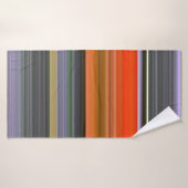 抽象芸術#1：オレンジとグレー バスタオル (バスタオル)