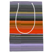 抽象芸術#1：オレンジとグレー ミディアムペーパーバッグ (正面)