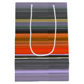 抽象芸術#1：オレンジとグレー ミディアムペーパーバッグ (裏面)