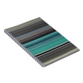 抽象芸術#1:ティール（緑がかった色）と灰色 ノートブック (右側)