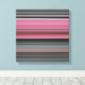 抽象芸術#1：ピンクとグレー キャンバスプリント (インサイチュ (ウッドフロア))