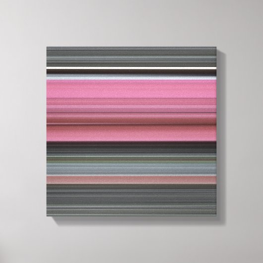 抽象芸術#1：ピンクとグレー キャンバスプリント (正面)