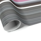 抽象芸術#1：ピンクとグレー ラッピングペーパー (ロールコーナー)