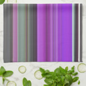 抽象芸術#1：紫と灰色 キッチンタオル (折り畳み)