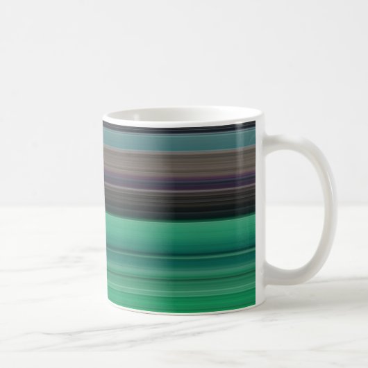 抽象芸術#1:緑と灰色 コーヒーマグカップ (右)