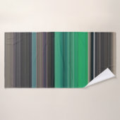 抽象芸術#1：緑と灰色 バスタオル (バスタオル)