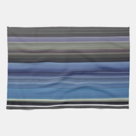 抽象芸術#1：青と灰色 キッチンタオル