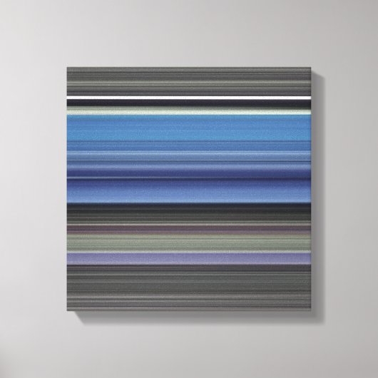 抽象芸術#1：青と灰色 キャンバスプリント (正面)