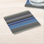 抽象芸術#1：青と灰色 スクエアペーパーコースター (アングル)