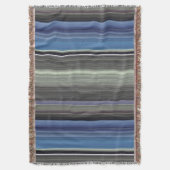 抽象芸術#1：青と灰色 スローブランケット (正面縦)