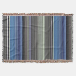 抽象芸術#1：青と灰色 スローブランケット