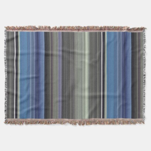 抽象芸術#1：青と灰色 スローブランケット (正面)