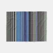 抽象芸術#1：青と灰色 フリースブランケット (正面(横))