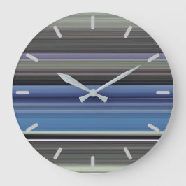抽象芸術#1:青と灰色 ラージ壁時計