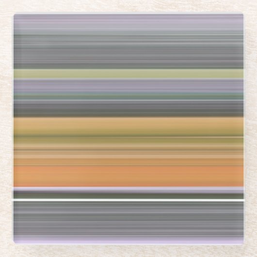 抽象芸術#1：黄色と灰色 ガラスコースター (正面)