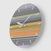 抽象芸術#1：黄色と灰色 ラージ壁時計 (傾斜)