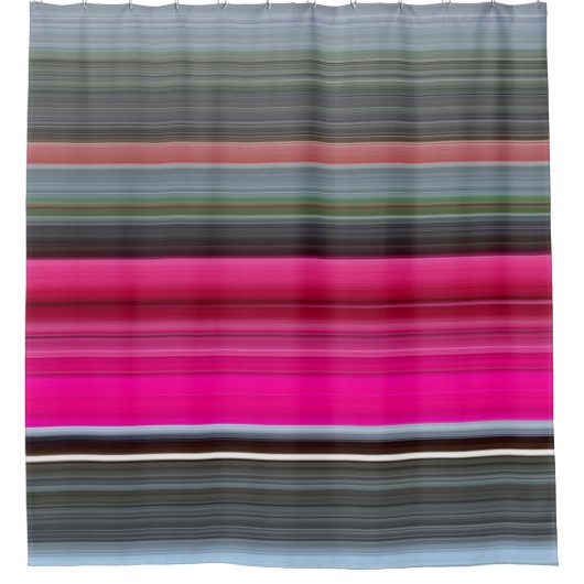 抽象芸術#1: Ceriseとgray シャワーカーテン (正面)