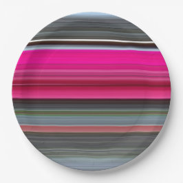 抽象芸術#1: Ceriseとgray ペーパープレート