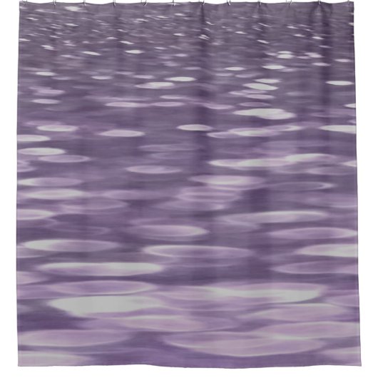 抽象芸術#1: Ultra Violetきらめく シャワーカーテン (正面)