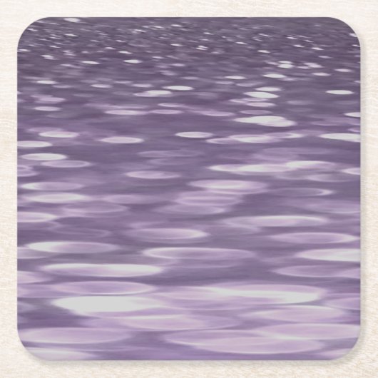 抽象芸術#1: Ultra Violetきらめく スクエアペーパーコースター (正面)