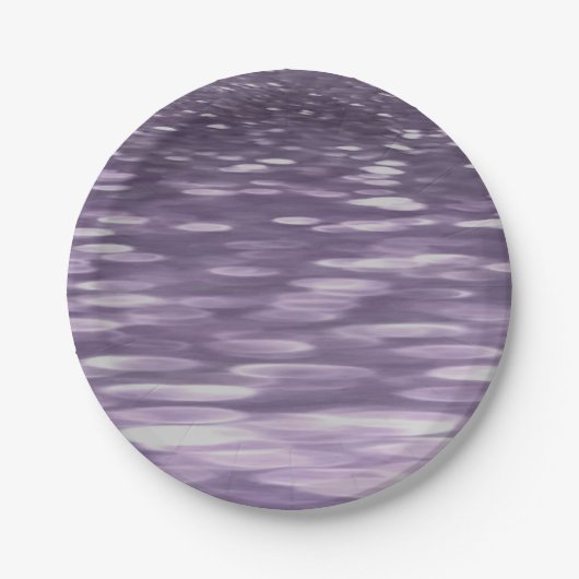 抽象芸術#1: Ultra Violetきらめく ペーパープレート (正面)