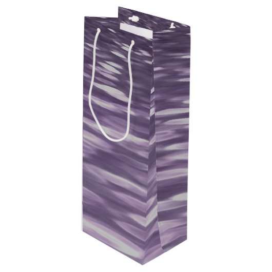 抽象芸術#1: Ultra Violetきらめく ワインギフトバッグ (正面アングル)