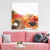 抽象芸術#2円と正方形キャンバス キャンバスプリント (インサイチュ (リビング))