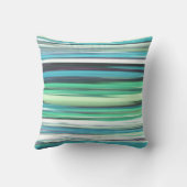 抽象芸術#2：アクアブルーぼやけグリーン クッション (裏面)