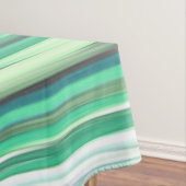 抽象芸術#2：アクアブルーぼやけグリーン テーブルクロス (インサイチュ)