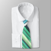 抽象芸術#2：アクアブルーぼやけグリーン ネクタイ (タイ)