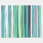 抽象芸術#2:アクアブルーぼやけグリーン フリースブランケット (正面(横))