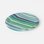 抽象芸術#2：アクアブルーぼやけグリーン ペーパープレート (アングル)