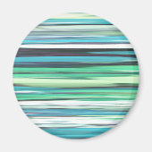 抽象芸術#2:アクアブルーぼやけグリーン マグネット (正面)