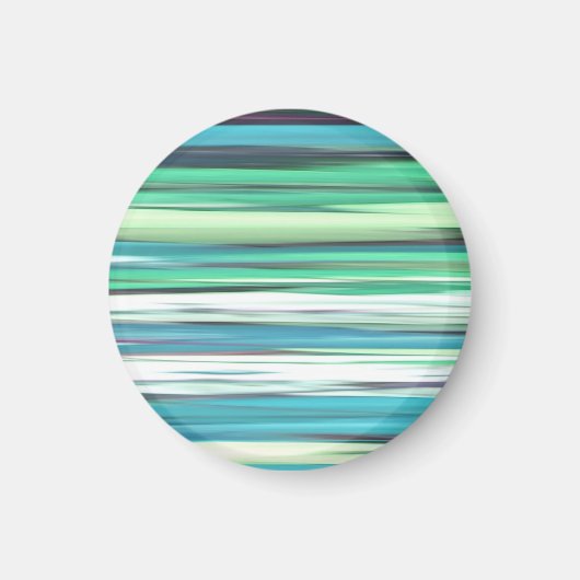 抽象芸術#2：アクアブルーぼやけグリーン マグネット (正面)
