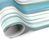 抽象芸術#2：アクアブルーぼやけグリーン ラッピングペーパー (ロールコーナー)