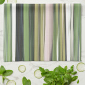 抽象芸術#2：オリーブグリーンぼやけ キッチンタオル (折り畳み)