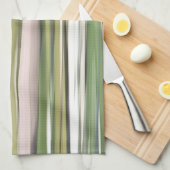 抽象芸術#2：オリーブグリーンぼやけ キッチンタオル (四つ折り)